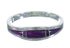 Silver Southwest Magenta Turquoise Inlay Ring Size 6-3/4 AX89171